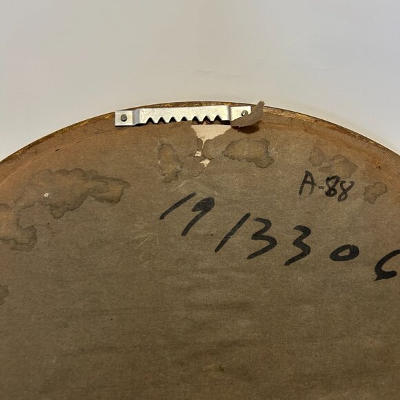 Vintage Gold Framed Oval Needlepoint Flowers Florals Bouquet Cottagecore country - Picture 9 of 13